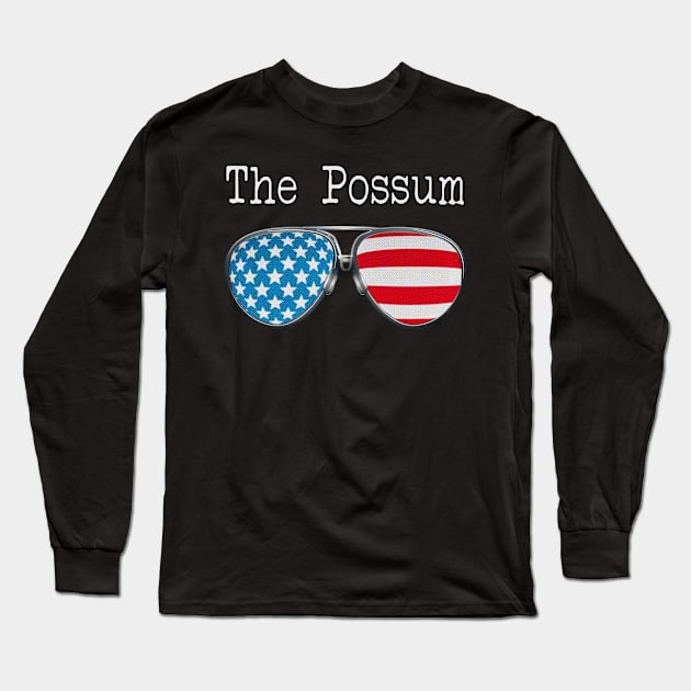 AMERICA PILOT GLASSES THE POSSUM Long Sleeve T-Shirt by SAMELVES